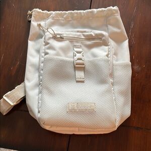 Under Armour White Backpack with Minimalist Design